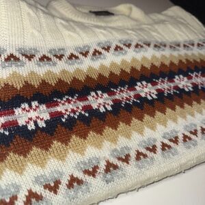 Vintage 80's The Men's Shop JCPenny Earthtone Crew Neck Knit Sweater Medium